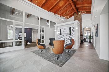 the lobby at the audenn apartments in bloomington mn